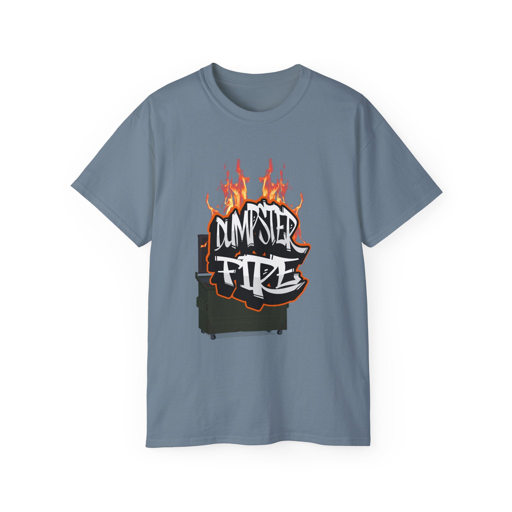 Dumpster Fire - Unisex T-Shirt (Front) - Damned Threads